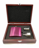 Armed Forces Engraved 6oz Hip Flask Set in Wooden Case