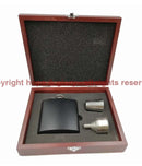 Armed Forces Engraved 6oz Hip Flask Set in Wooden Case