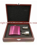 Armed Forces Engraved 6oz Hip Flask Set in Wooden Case