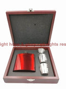 Armed Forces Engraved 6oz Hip Flask Set in Wooden Case