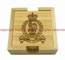 Armed Forces Unit Badge Engraved Bamboo Coasters