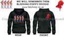 Bleeding Poppy We Will Remember Them Double Side Printed Hoodie