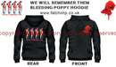 Bleeding Poppy We Will Remember Them Double Side Printed Hoodie
