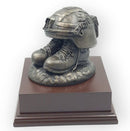 Boots and Virtus Helmet Cold Cast Bronze Statue