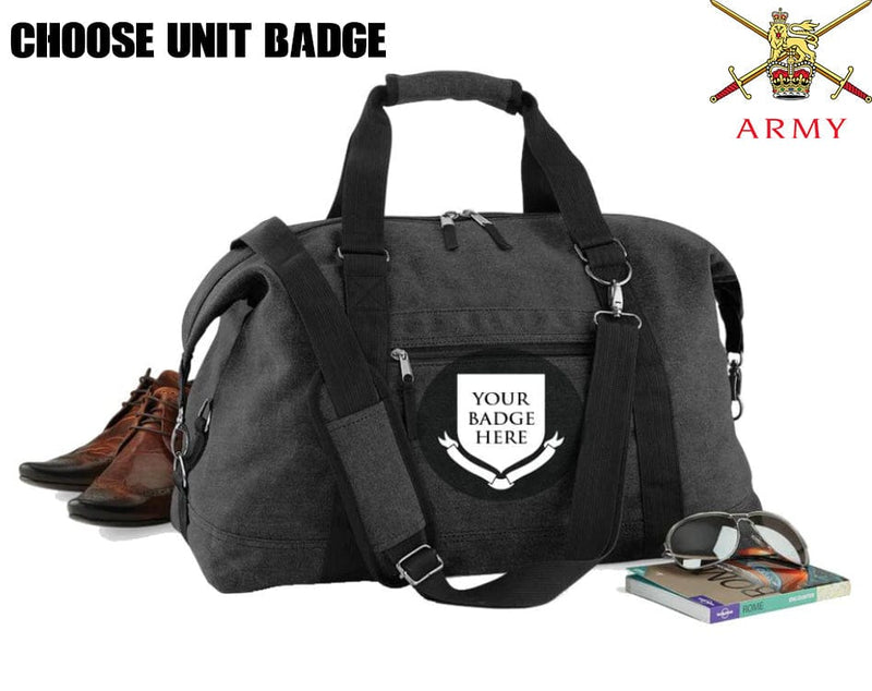 British Army Units Vintage Canvas Satchel