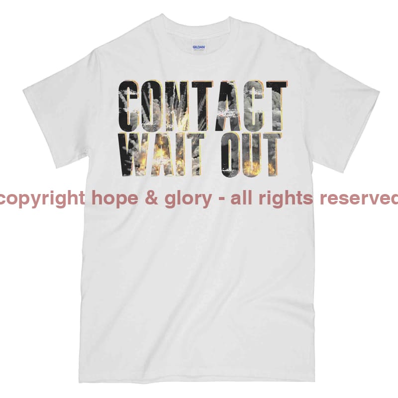 Contact Wait Out Military Printed T-Shirt