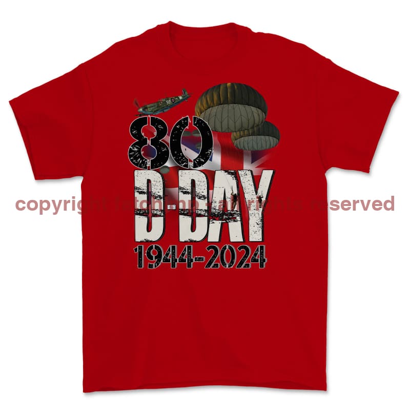 D-Day 80 Commemorative Printed T-Shirt