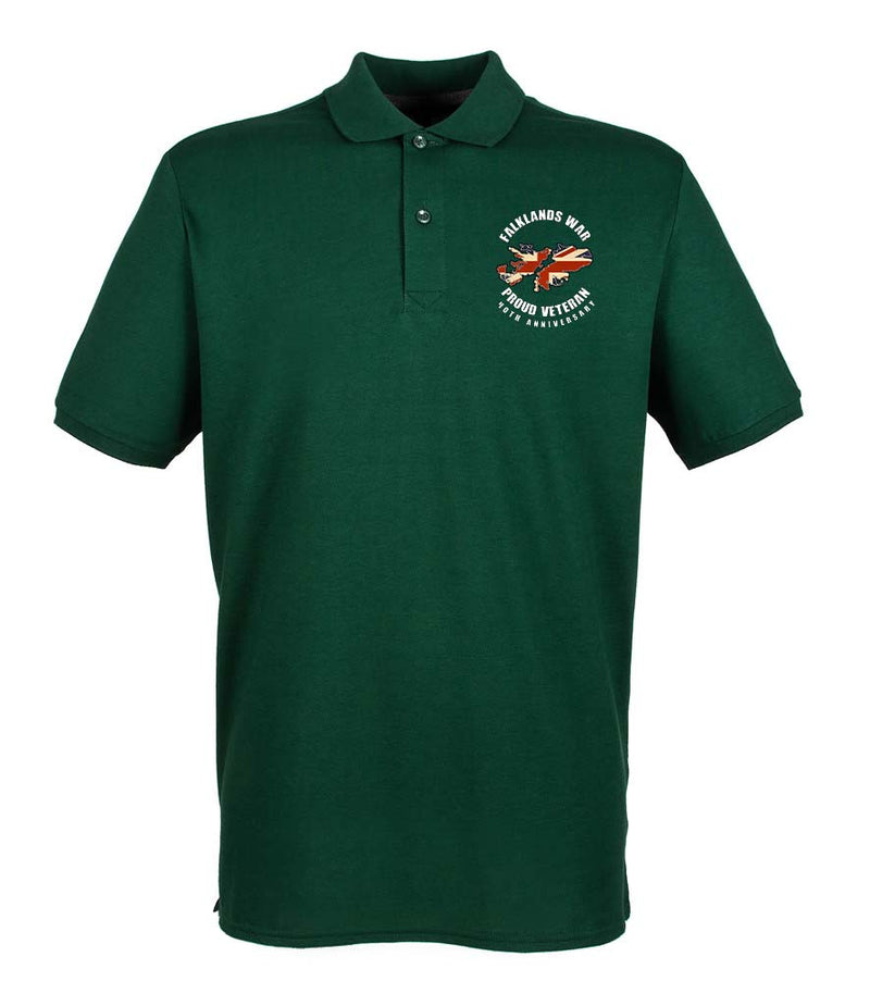 FALKLANDS WAR VETERAN 40th Anniversary Embroidered Polo Shirt