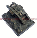 Military Statue - World War One Mark IV Male Tank 1/72 Cold Cast Bronze Military Statue
