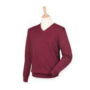 Jumper - Regimental Lightweight Cotton Acrylic V Neck Sweater