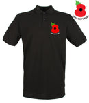 Lest We Forget Poppy Embroidered Pique Polo Shirt