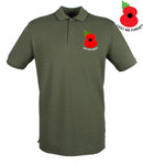 Lest We Forget Poppy Embroidered Pique Polo Shirt