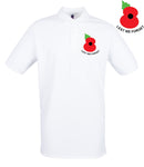 Lest We Forget Poppy Embroidered Pique Polo Shirt