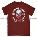 OP Herrick Afghanistan War Veteran Full Frontal Printed T-Shirt