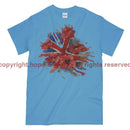 Poppies On Union Flag Watercolour Printed T-Shirt