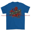 Poppy And Spitfire Lest We Forget Printed T-Shirt