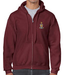 Queen's Royal Hussars Unisex Full Zip Hoodie