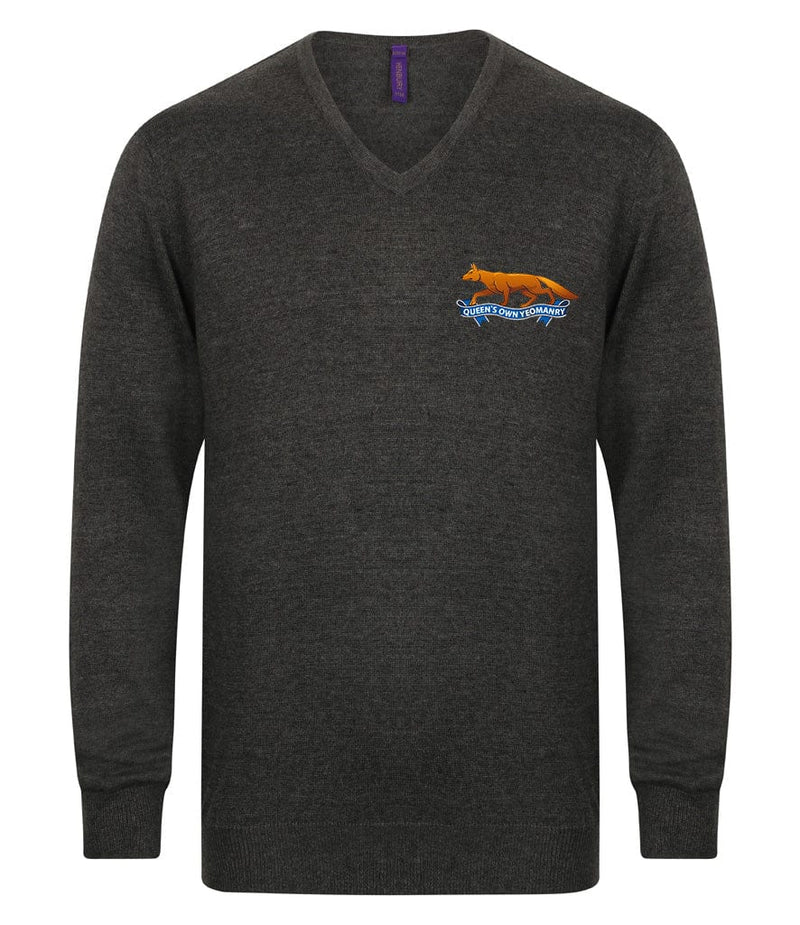 Queen's Own Yeomanry Lightweight V Neck Sweater