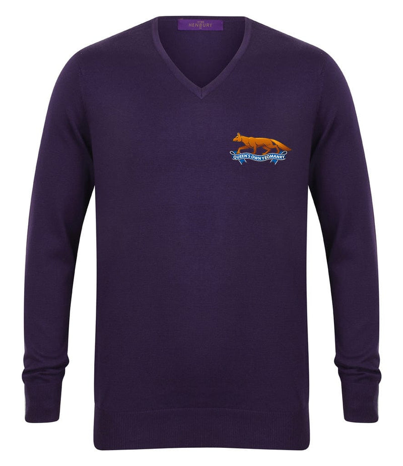 Queen's Own Yeomanry Lightweight V Neck Sweater