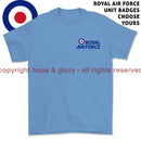 Royal Air Force RAF Units Embroidered T-Shirt