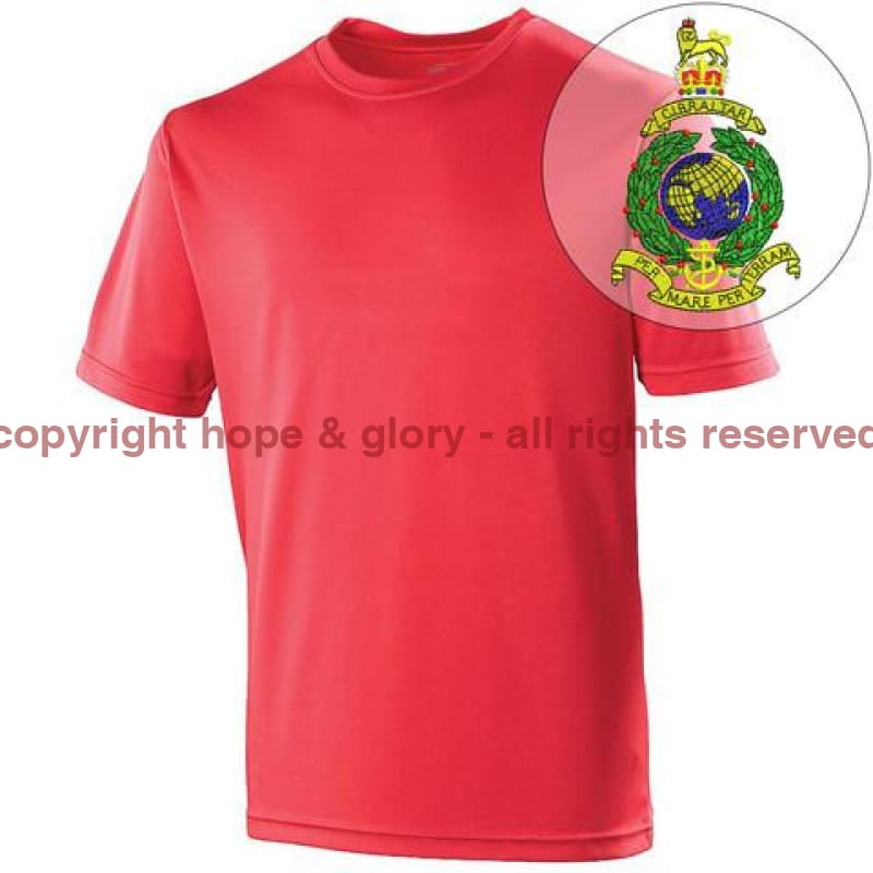T-Shirts - Royal Marines Embroidered Sports T-Shirt