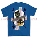 Aircraft Handler Royal Navy Playing Card Art Front Printed T-Shirt