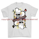 White Mafia Royal Navy Chef Playing Card Art Front Printed T-Shirt
