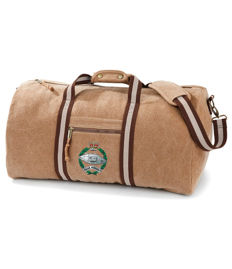 Royal Tank Regiment RTR Vintage Canvas Holdall