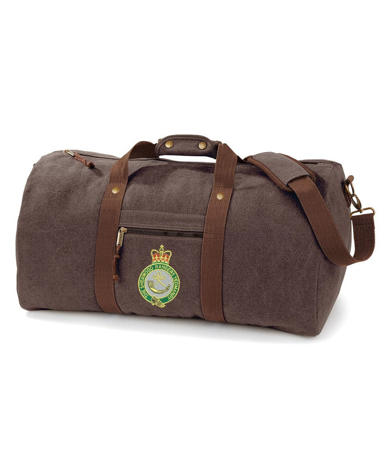 Sherwood Rangers Yeomanry Vintage Canvas Holdall
