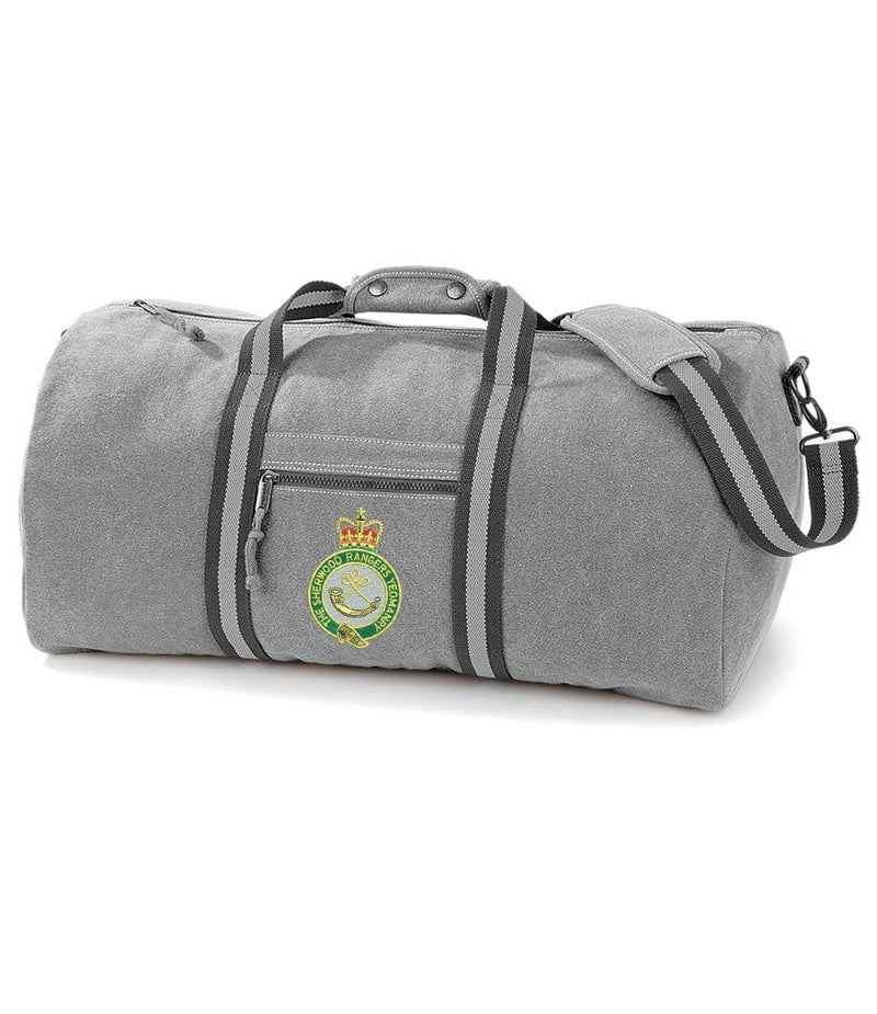 Sherwood Rangers Yeomanry Vintage Canvas Holdall