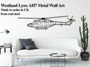 Westland Lynx AH7-V1 Helicopter Metal Wall Art